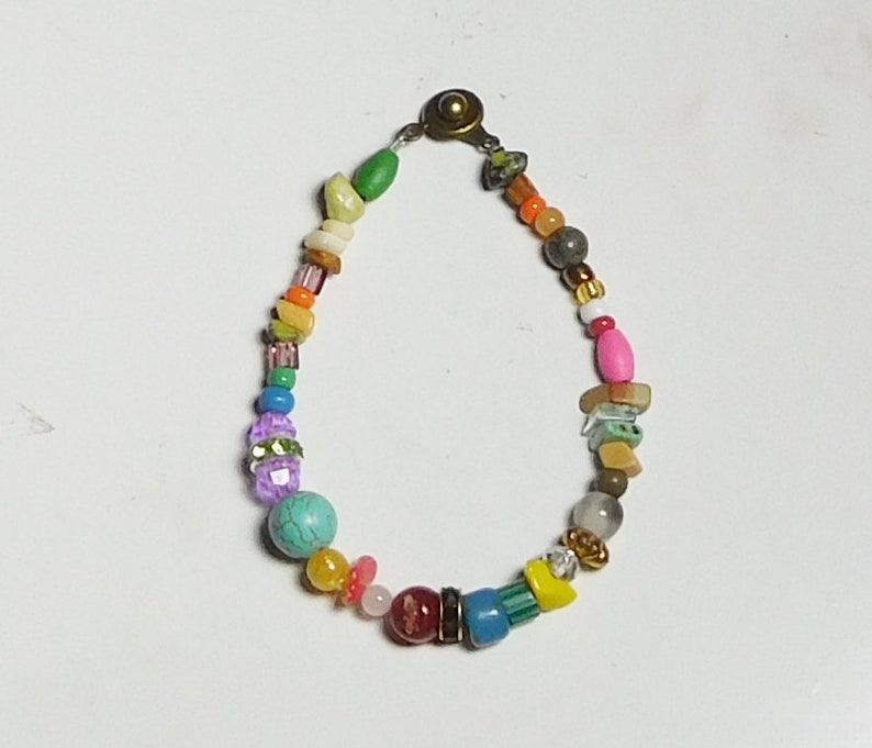 Colorful Bracelets n Anklets Mixed Multi Color Assorted Beads Bright Multicolor Stone Boho Rustic Gypsy Hippie Tribal Jewelry 6 8 7 10 9