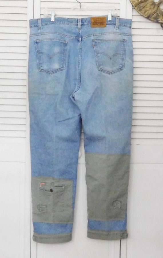 Mens Levi Patchwork Denim Boyfriend 
