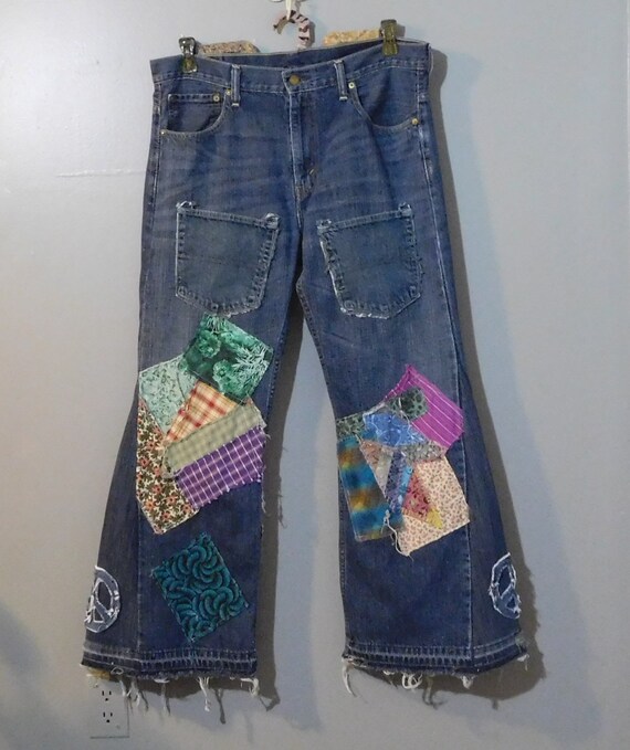 Levi Bell Bottom Jeans Mens Boyfriend 