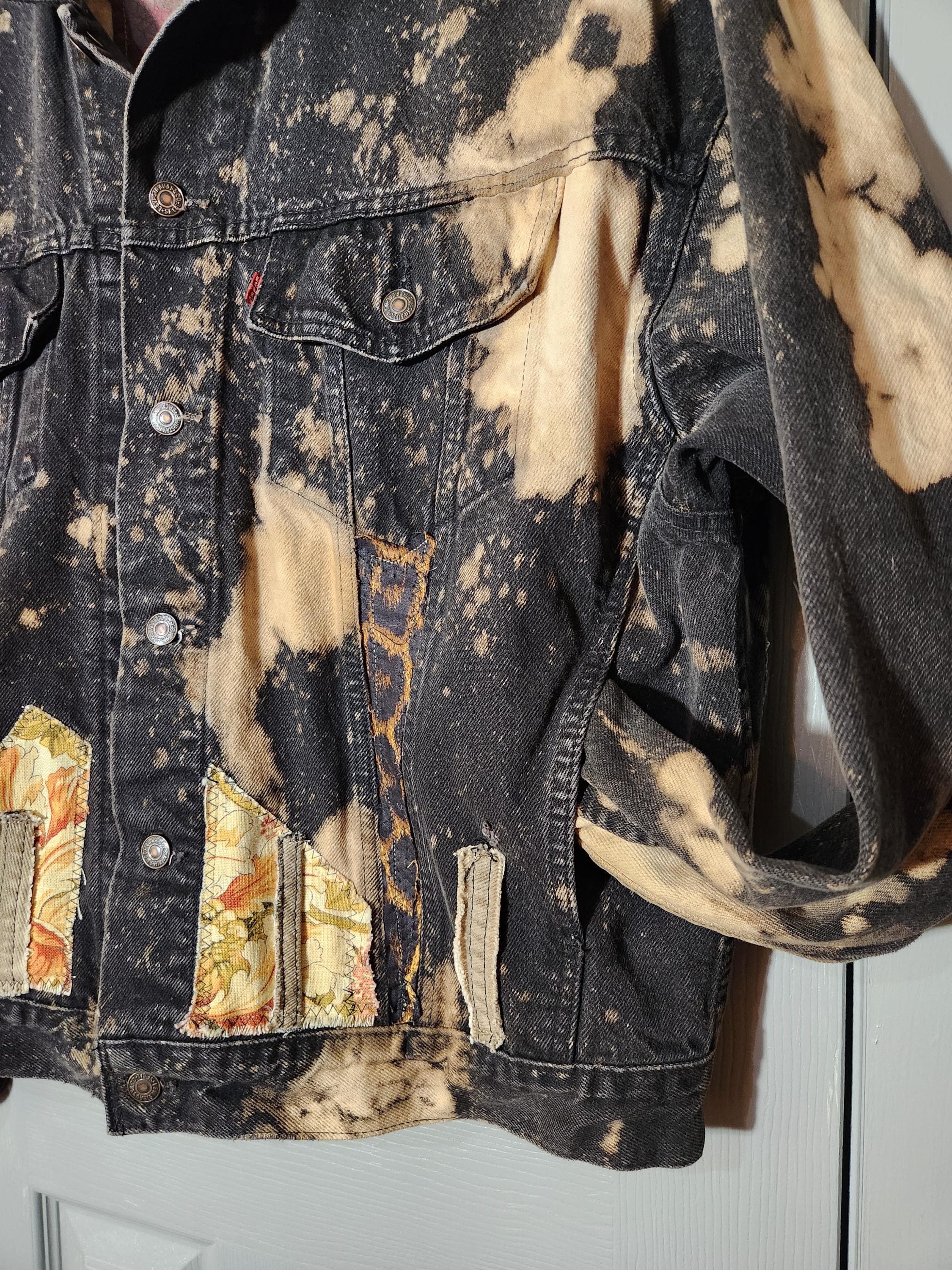 Bleached Jean Jacket - Etsy