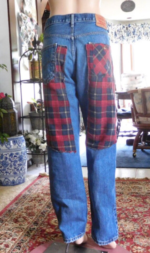 Mens Jeans Distressed Hipster Grunge 