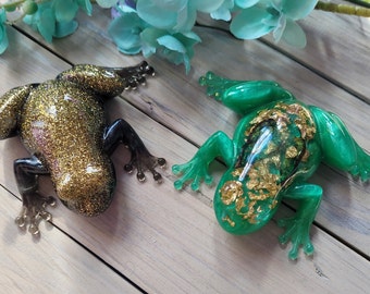 Custom Hand-poured Resin Frog
