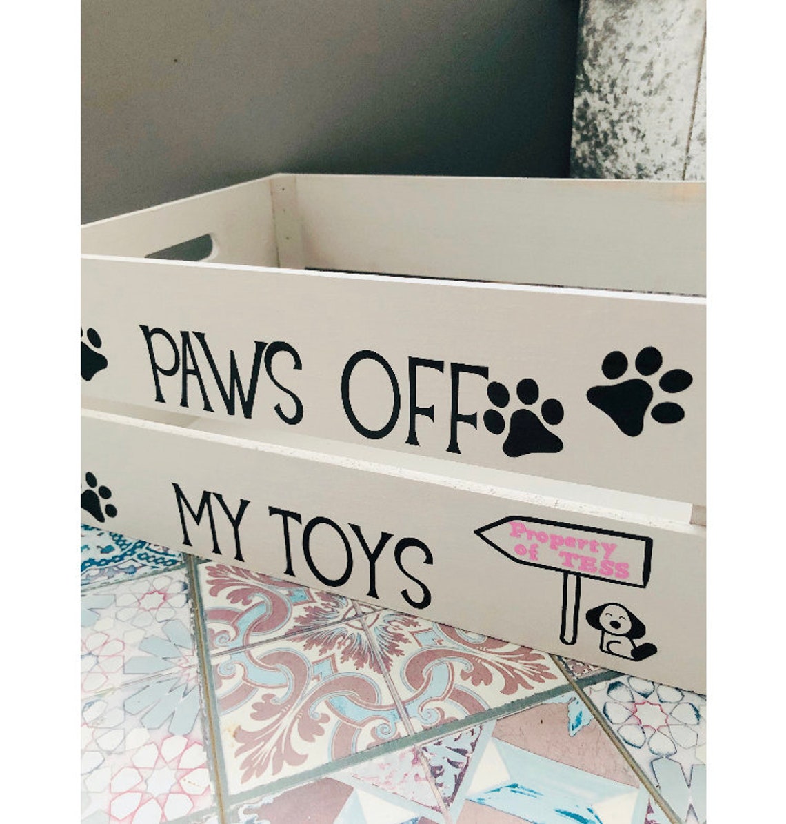 personalised name toy box