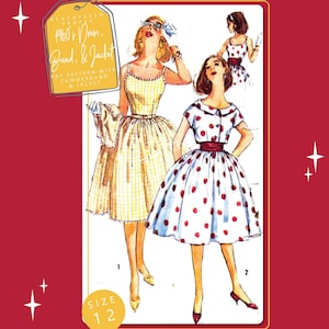 1960s Sundress Vintage Sewing Pattern 3471, 32 inch bust, DIGITAL download pattern -  PDF