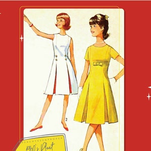 1960s Front Pleat Sewing Pattern 5364, 33 inch bust, DIGITAL download pattern -  PDF