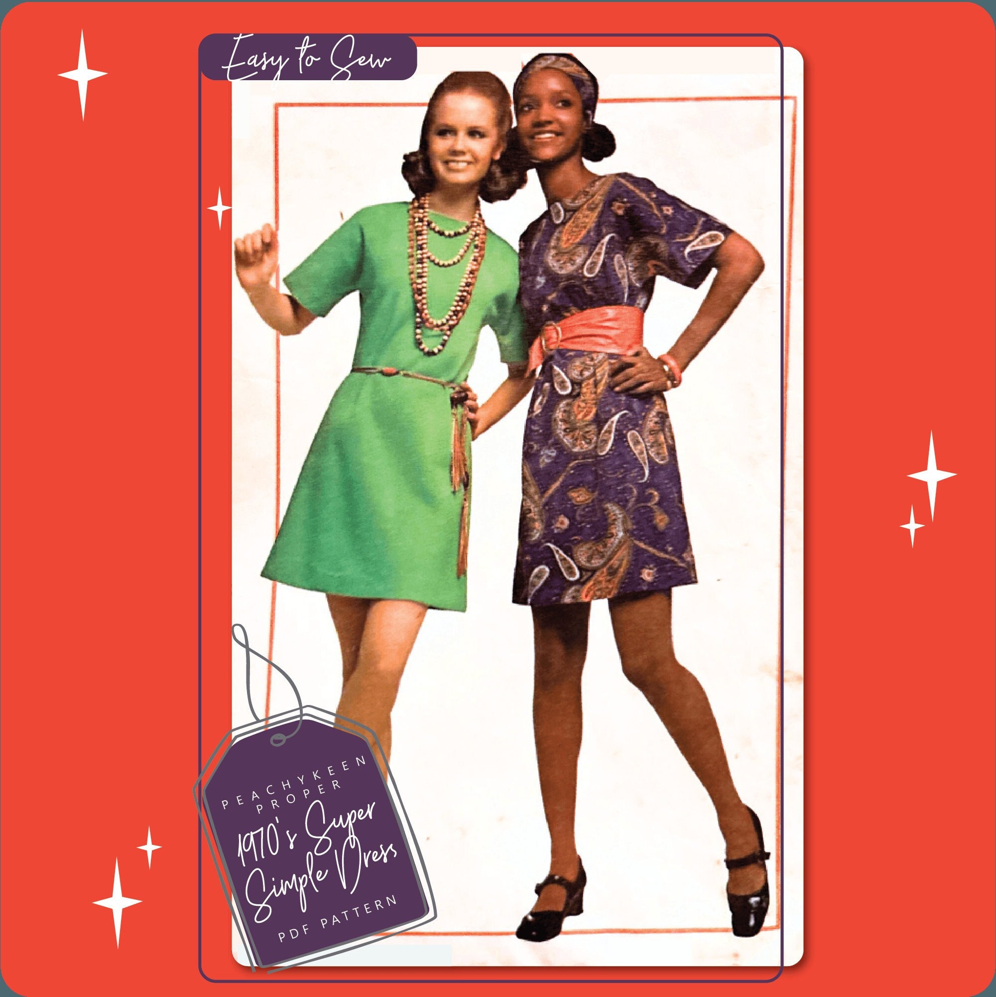 1970 mini dress 70s Puff Sleeve Patchwork Mini Dress | XS-S