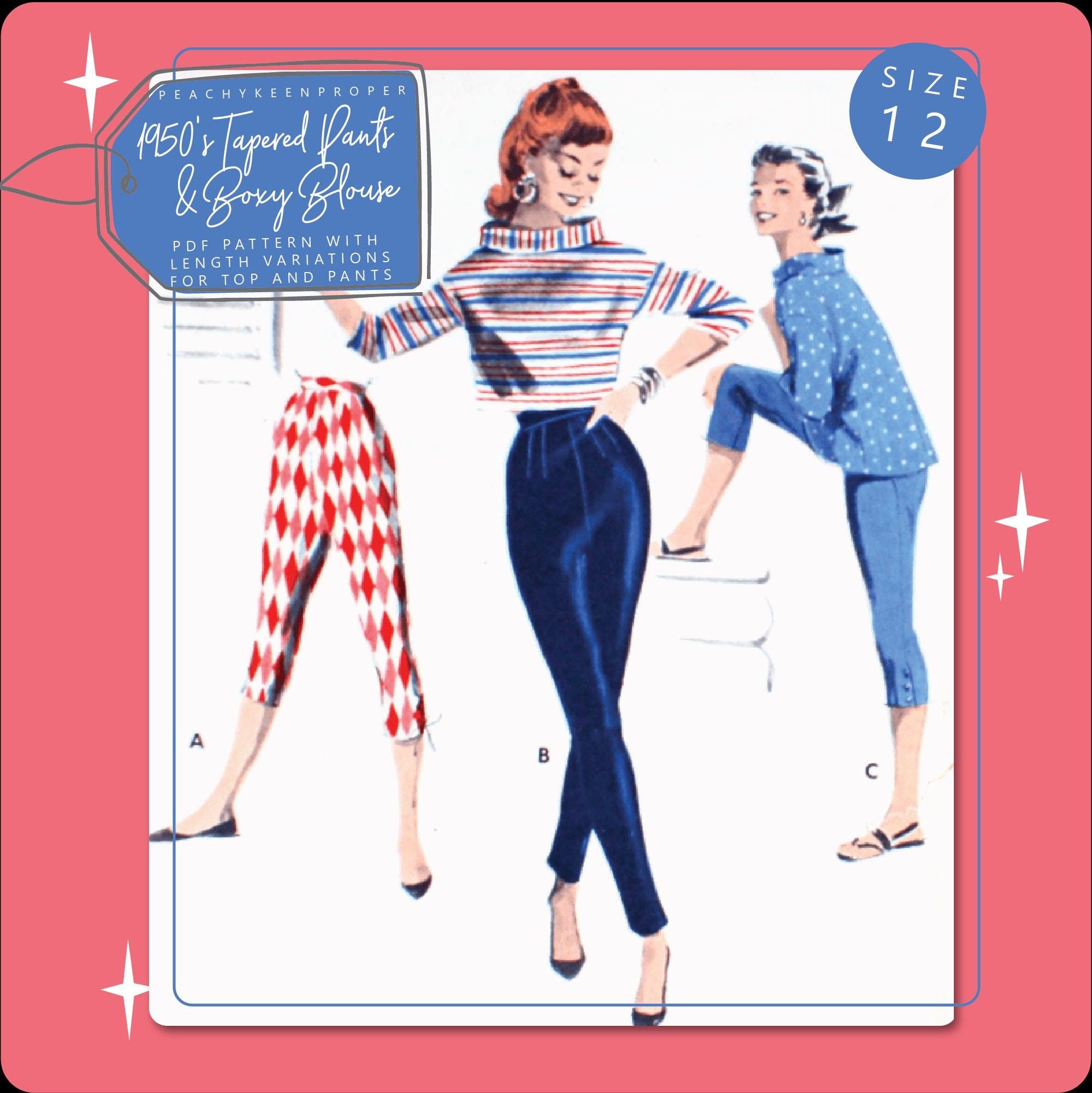 Cigarette Pants Sewing Pattern