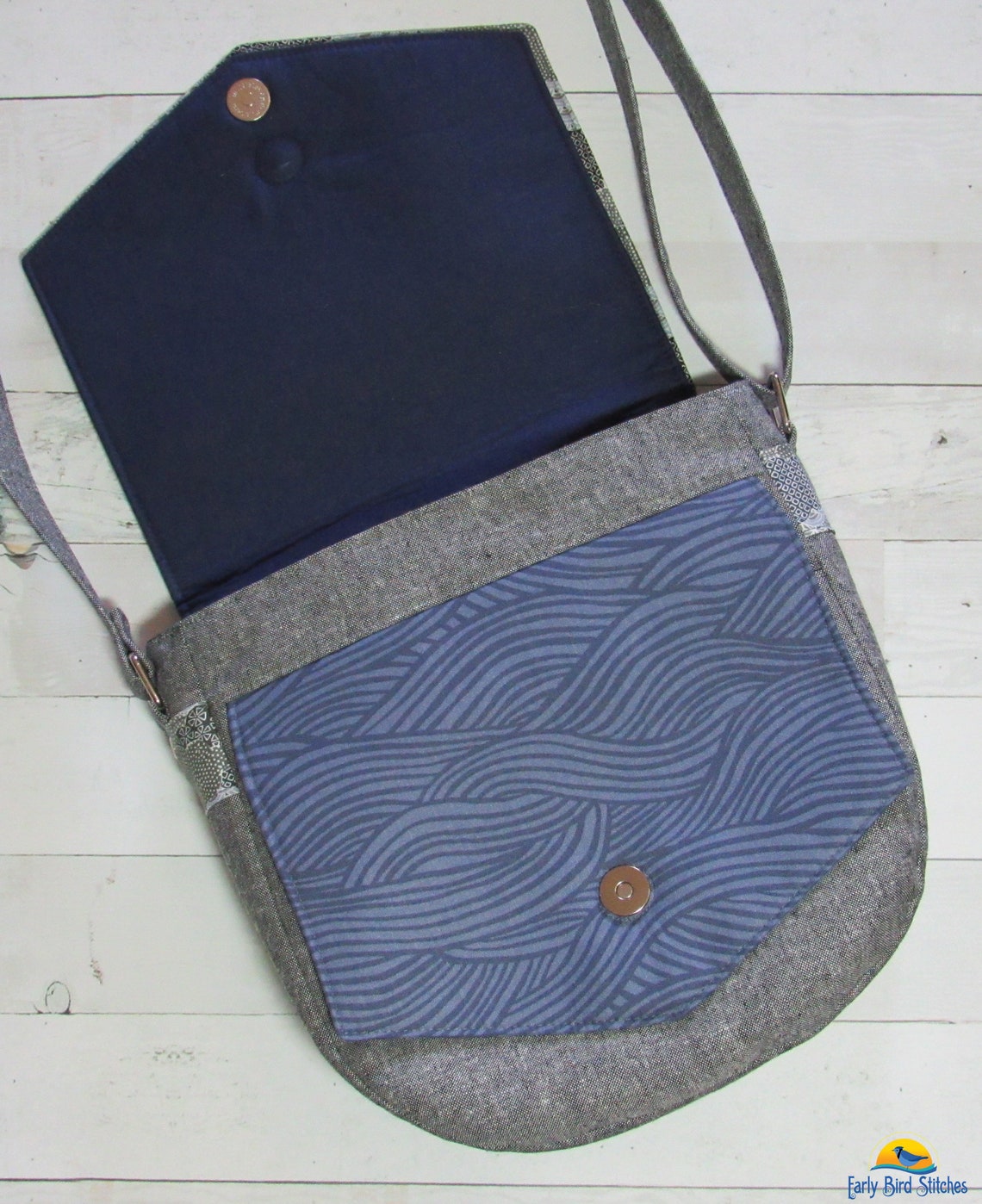 Shoulder / Cross Body Purse W/ Unique Triple Flap Design in Etsy