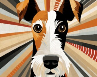 Conjunto de arte de pared imprimible con descarga digital de Fox Terrier