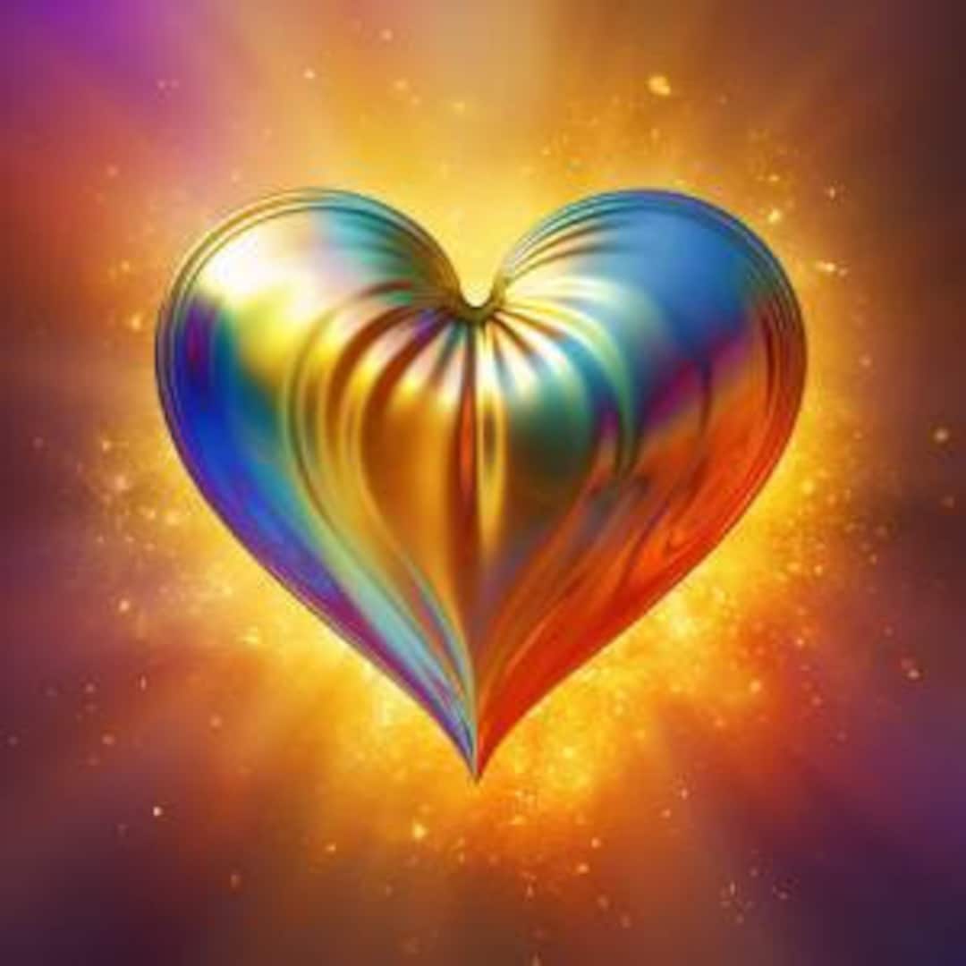 Gold Heart Wall Art Etsy