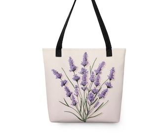 Lavender Tote Bag - Lavender Wildflower Accessory Lavender Plant