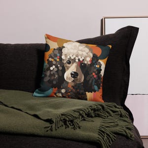 Poodle Premium Pillow Case different image on each side