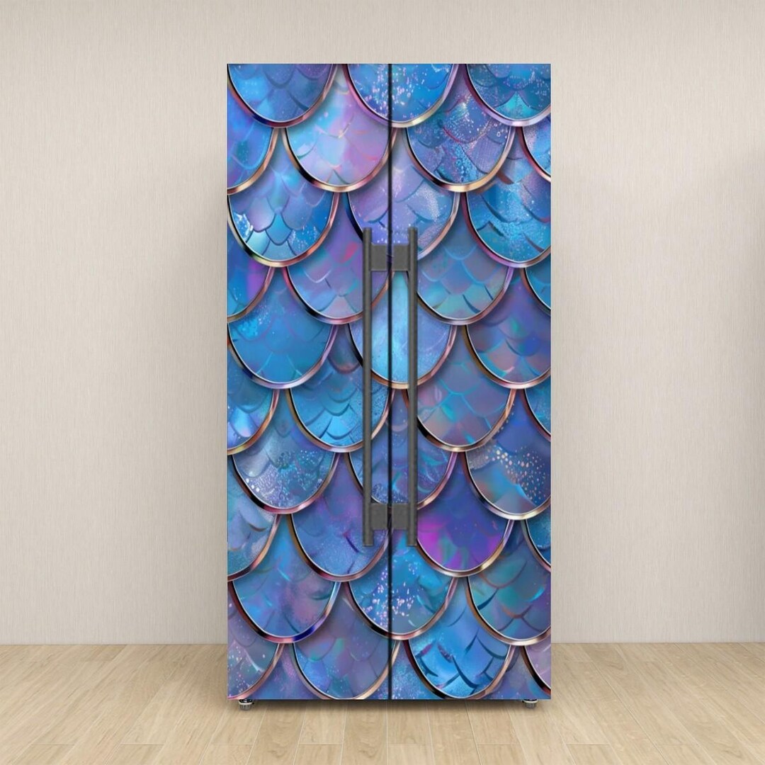 Mermaid Kitchen Self Adhesive Refrigerator Wrap Set - Etsy