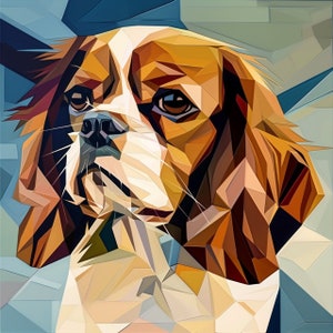 Cavalier King Charles Spaniel Stampabile Digitale Scaricabile