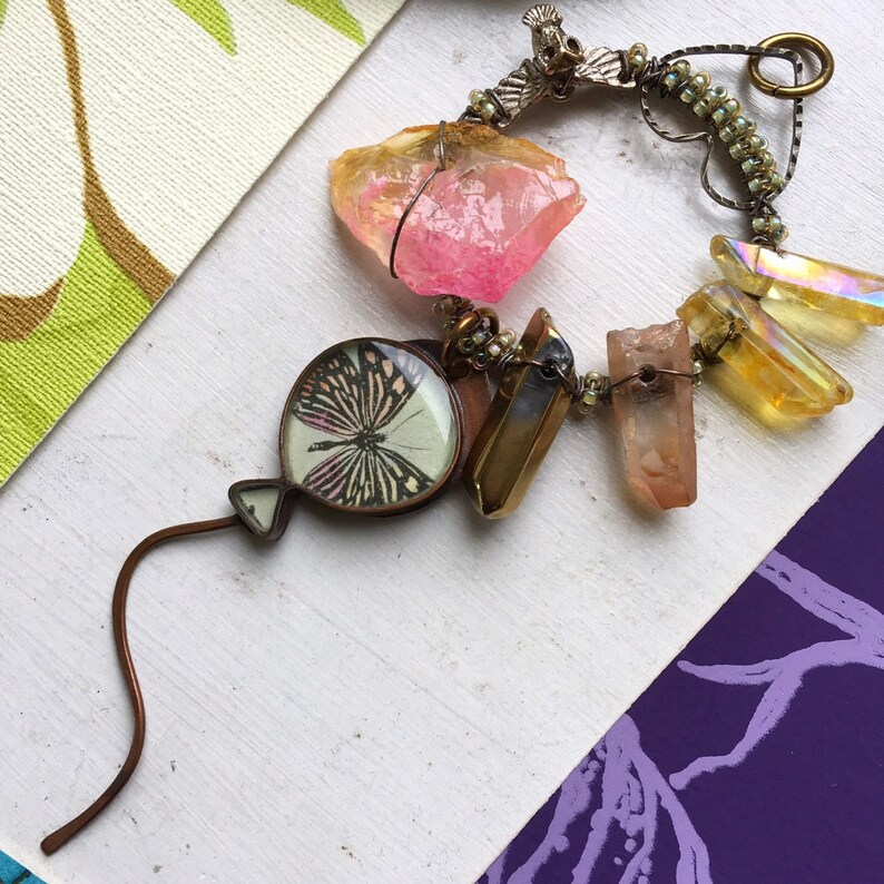 Butterfly pendant necklace gemstone pendant balloon ...