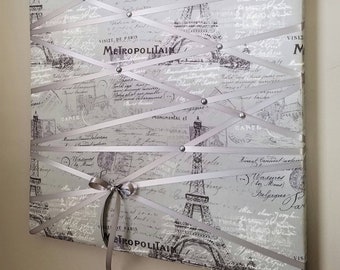 Paris themed fabric memo - photo - vision board