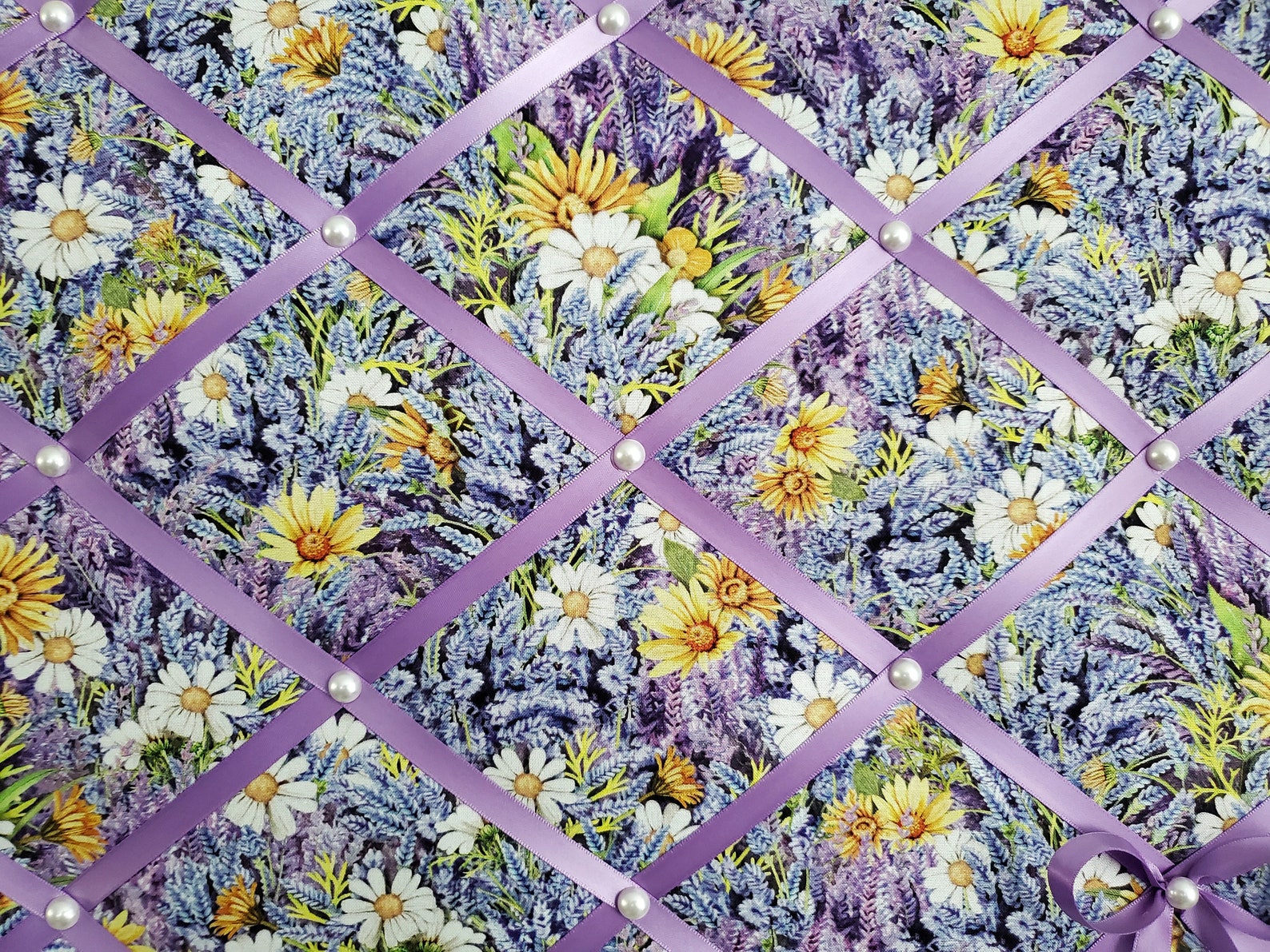 Lavender Field Themed Fabric Memo / Photo / Vision Board Etsy