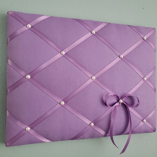 16x12in Light purple fabric memo, photo, vision board