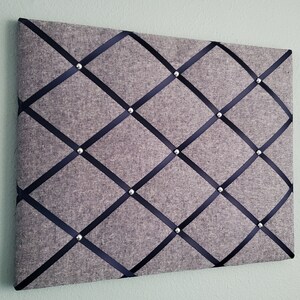 Mémo tissu lin bleu marine, photo, tableau de visualisation, 50 x 40 cm