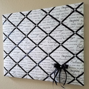 Motivational fabric memo, photo, vision board