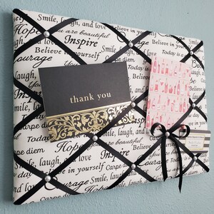 16x12in Motivational fabric memo / photo / vision board image 8