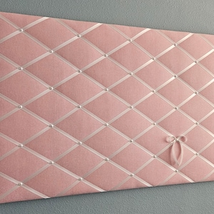 Large soft pink linen fabric memo, photo, vision board
