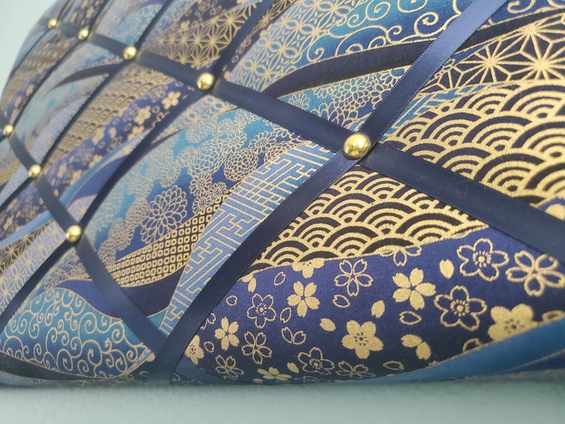 Navy Blue and Gold Fabric Memo / Photo / Vision Board Etsy