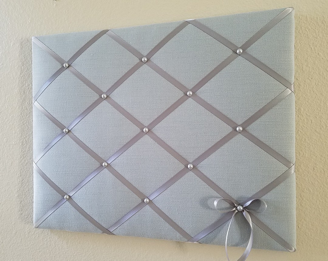 Grey Fabric Memo / Photo / Vision Board Etsy
