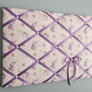 16x12in Unicorn themed fabric memo, photo, vision board