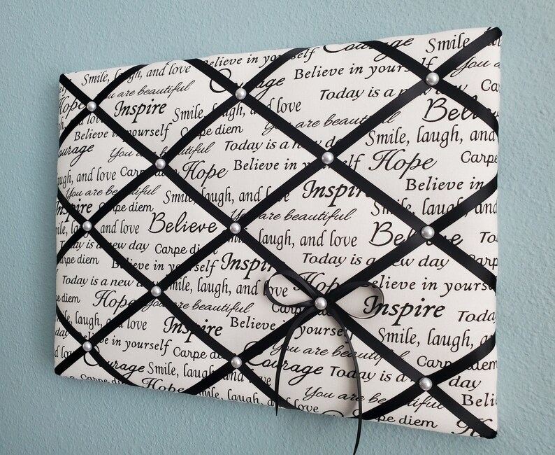 16x12in Motivational fabric memo / photo / vision board image 5