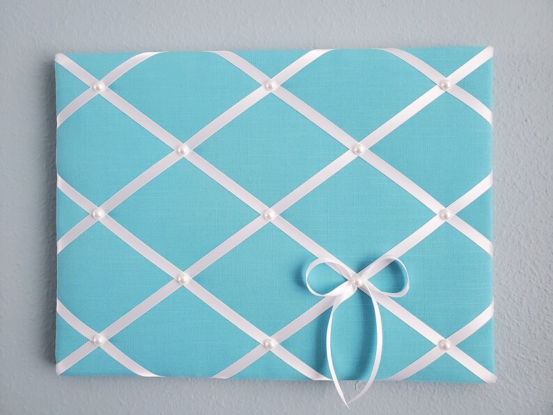 Light Teal Fabric Memo / Photo / Vision Board Etsy