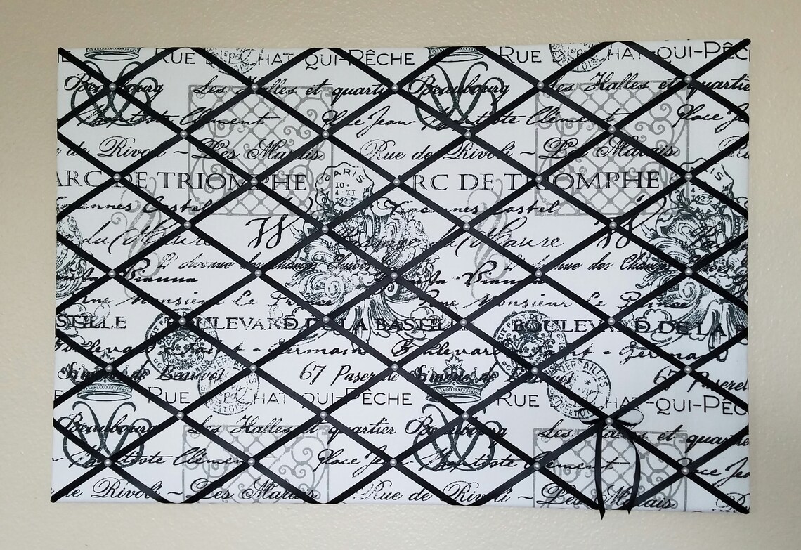 Large French Script Fabric Memo Photo Vision Board Etsy Large french script fabric memo photo vision board etsy