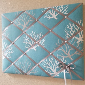 Ocean themed fabric memo - photo - vision board