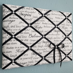 16x12in Motivational fabric memo / photo / vision board image 1