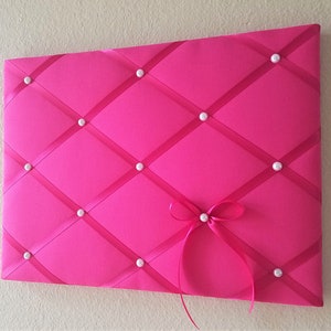 16x12in Hot pink fabric memo, photo, vision board