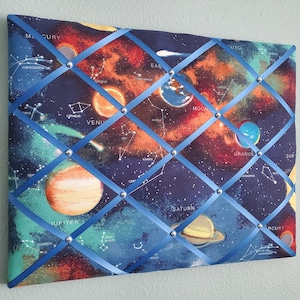 Space themed fabric memo / photo / vision board