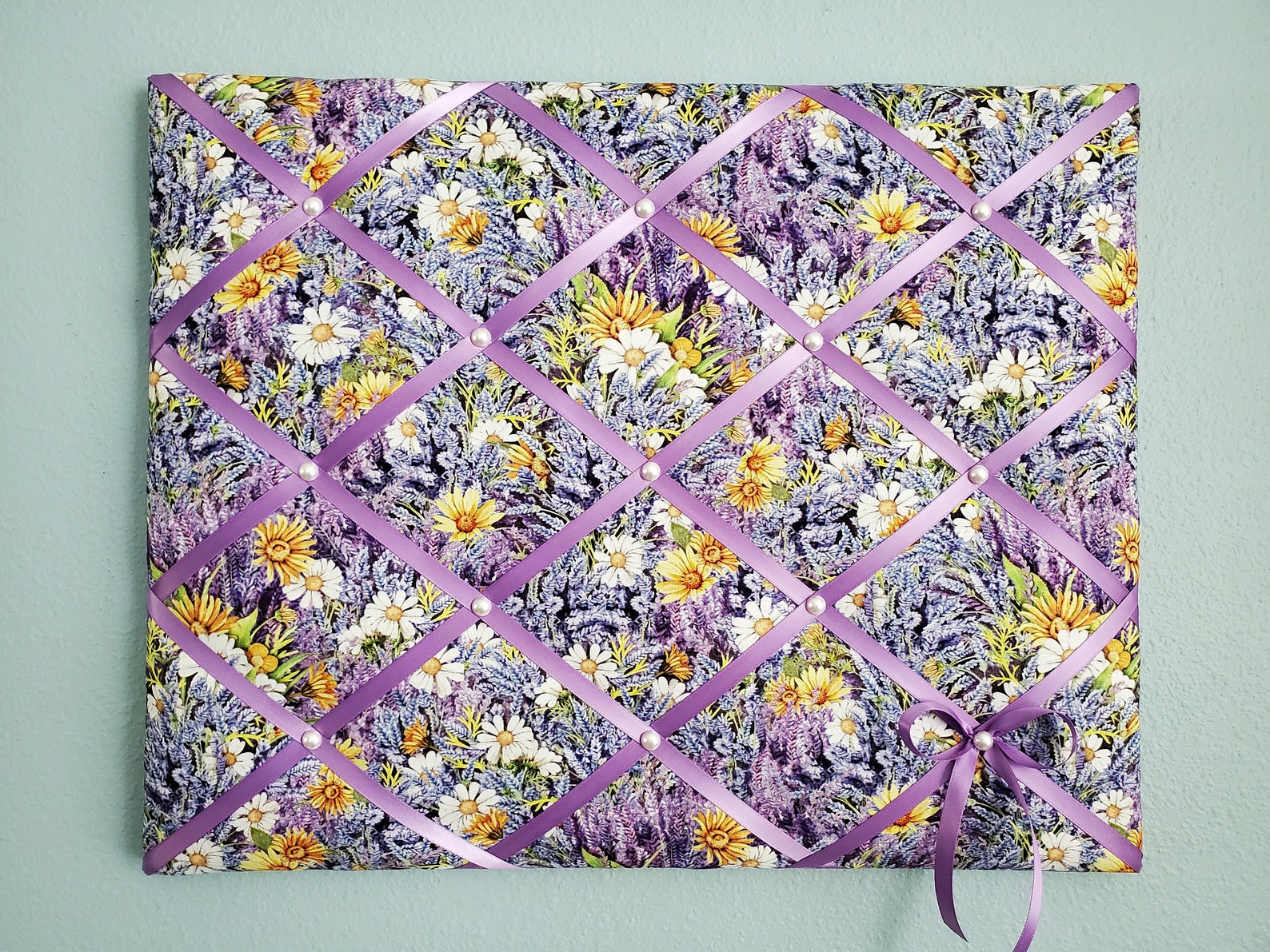 Lavender Field Themed Fabric Memo / Photo / Vision Board Etsy