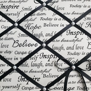 16x12in Motivational fabric memo / photo / vision board image 3