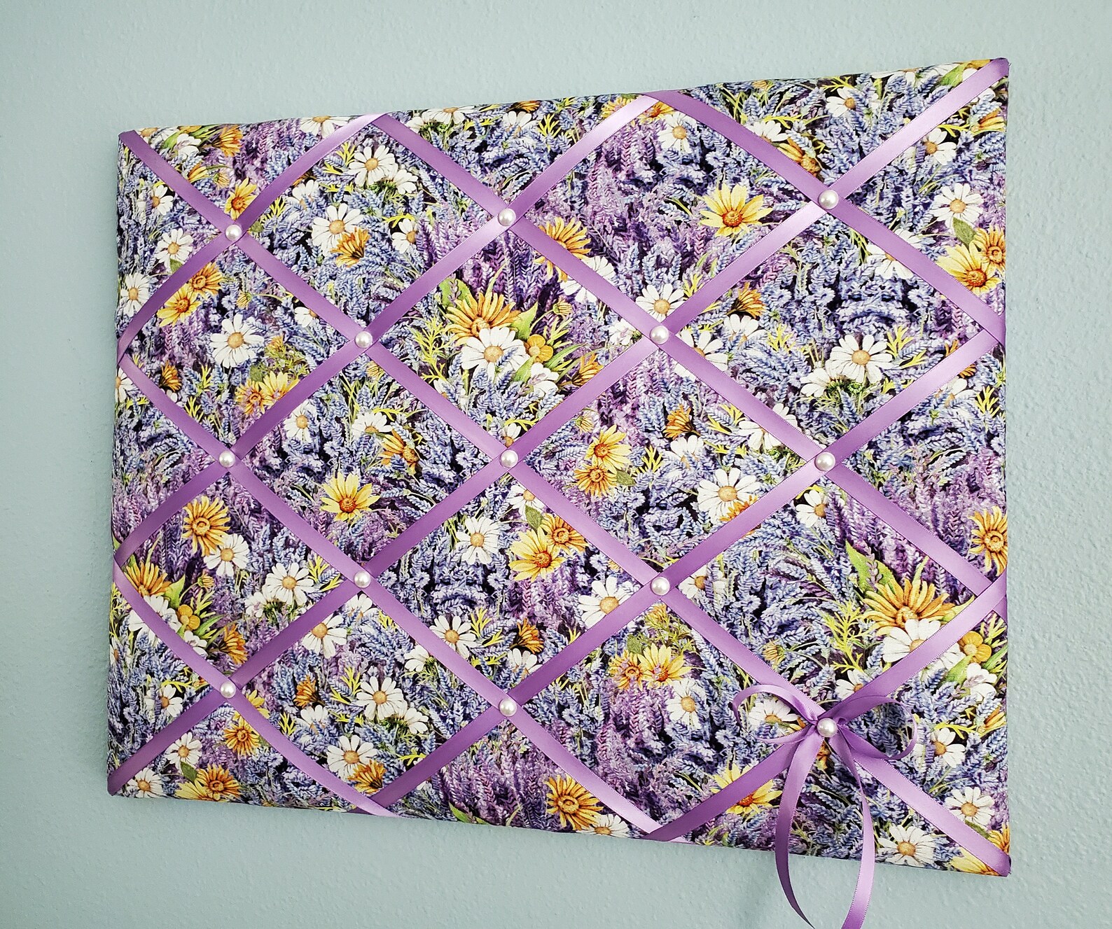 Lavender Field Themed Fabric Memo / Photo / Vision Board Etsy