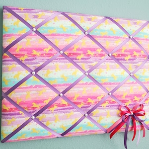 20x16in Unicorn themed fabric memo, photo, vision board