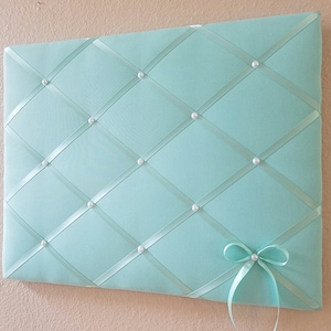 Aqua fabric memo - photo - vision board