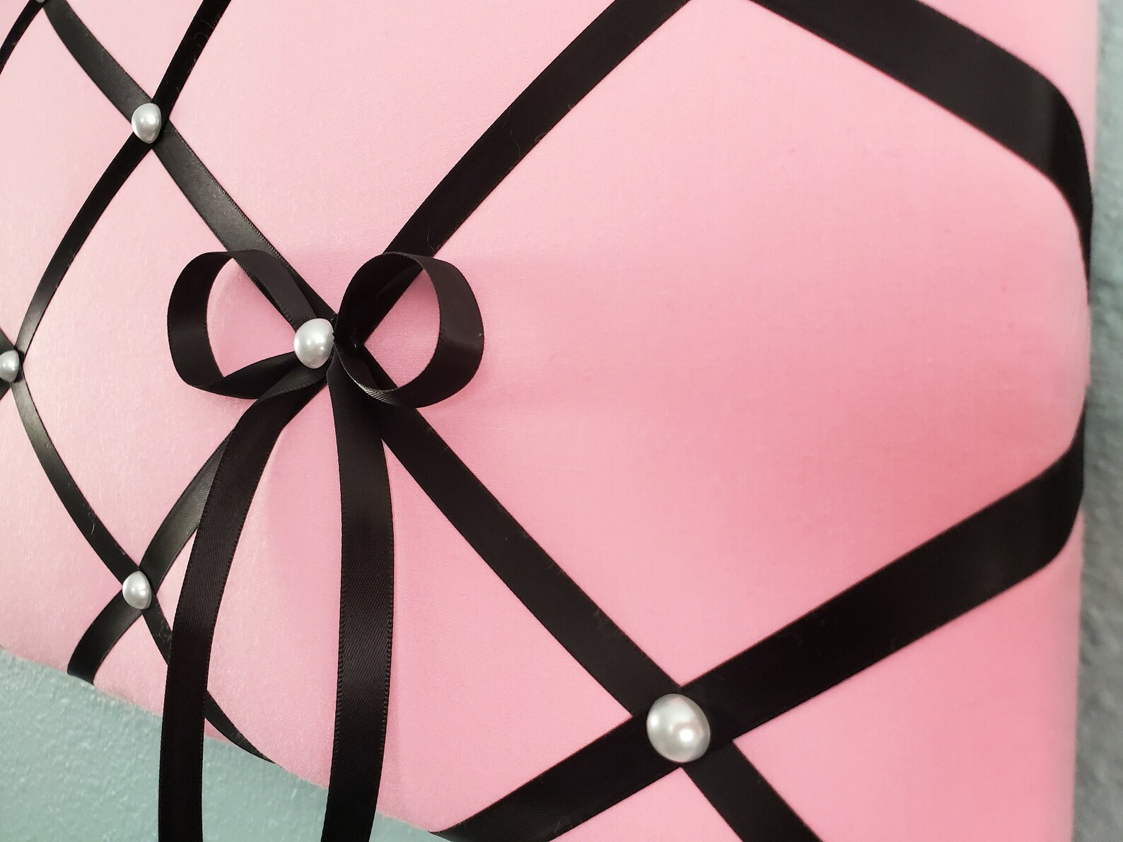 Pink Fabric Memo / Photo / Vision Board Etsy