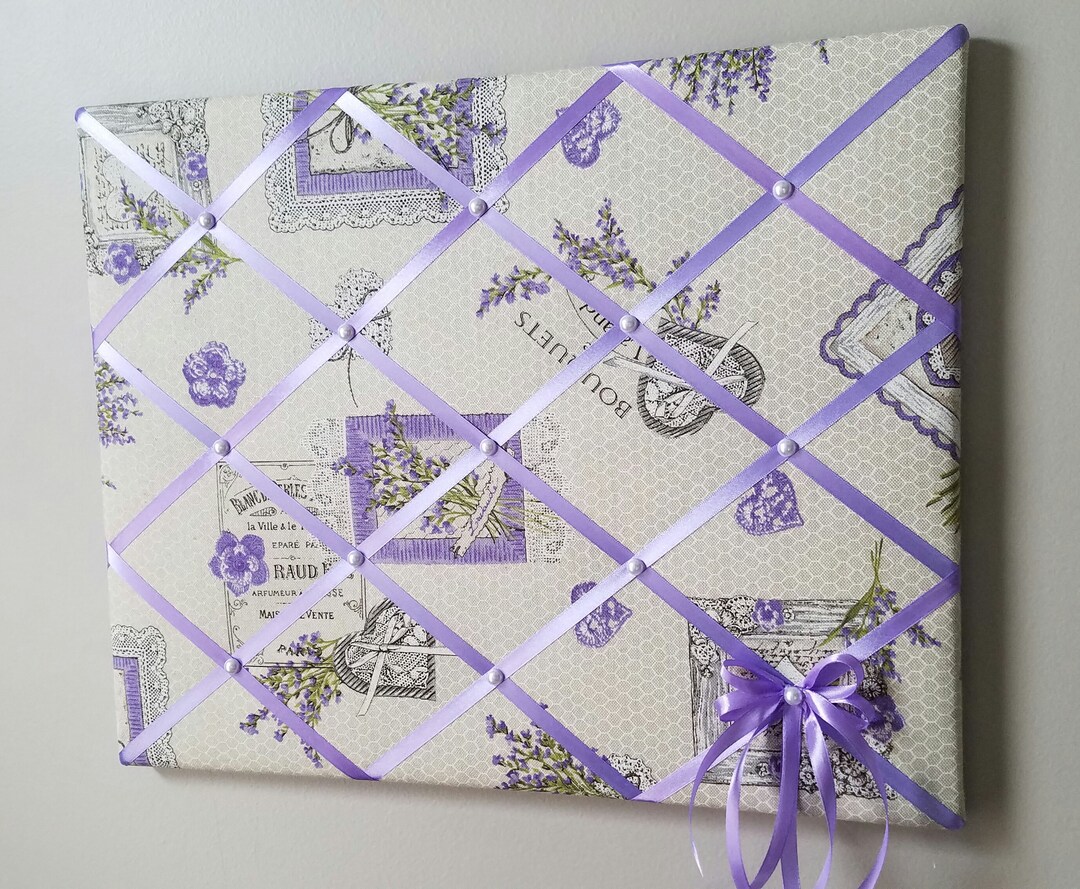 Lavender Themed Fabric Photo Memo Vision Board Etsy