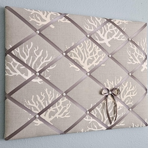 Ocean themed fabric memo, photo, vision board
