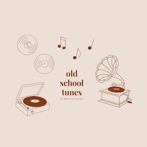 Old School Tunes Clip Art - Record Player et Gramophone clip art