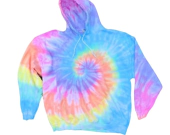 Tie dye hoodie - Pastel Tie Dye Hoodie - Pastel Sweatshirt - Hooded Sweatshirt - Rainbow Shirt - Pastel Tiedye