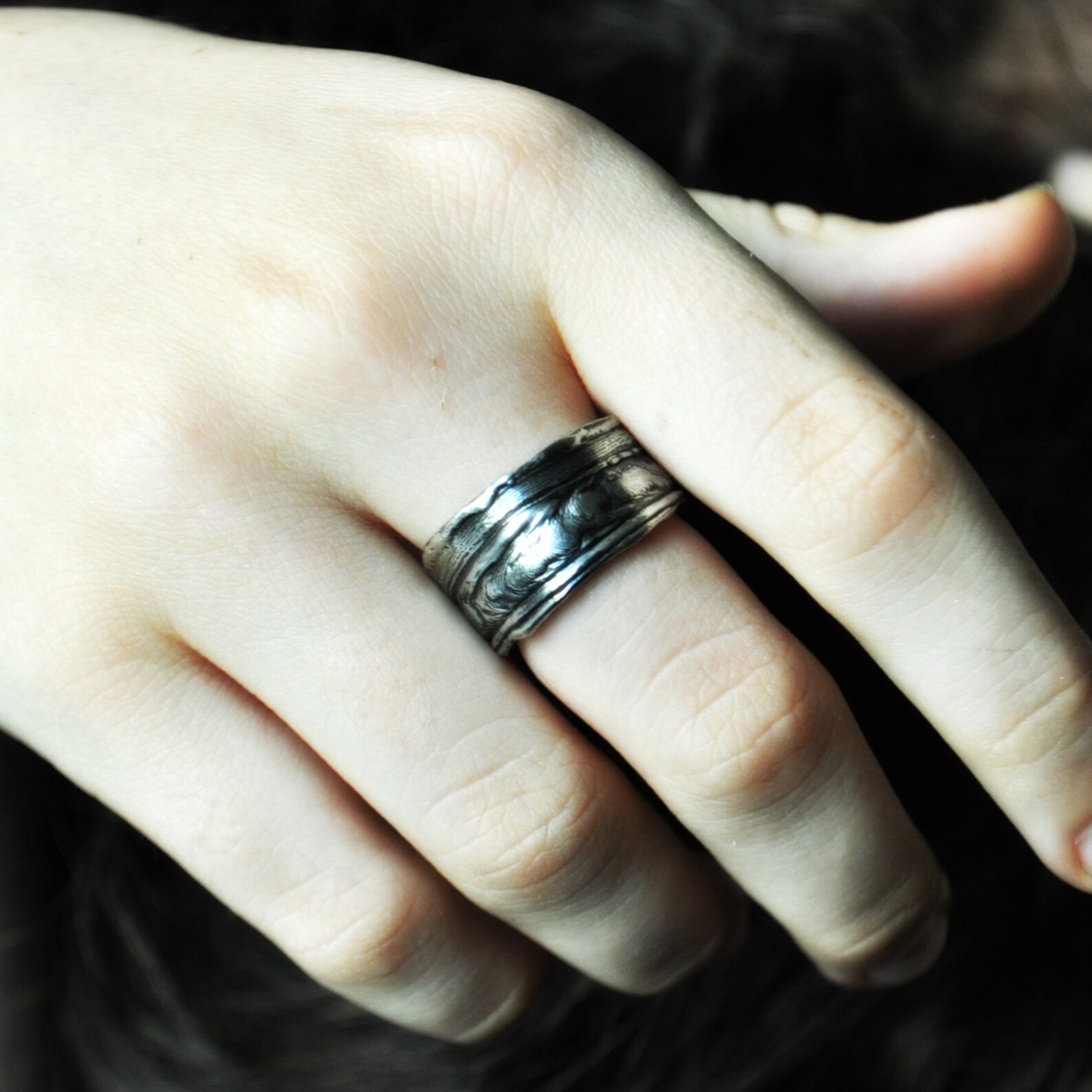 Couple ring set Alternative wedding ring Wedding band set | Etsy