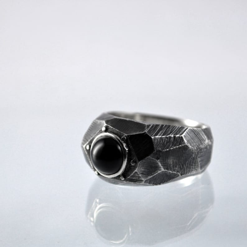 Modern Men/'s Statement Ring Brutalist Statement Ring Sterling Silver Contemporary Ring Lapidibus Contemporary Statement Ring