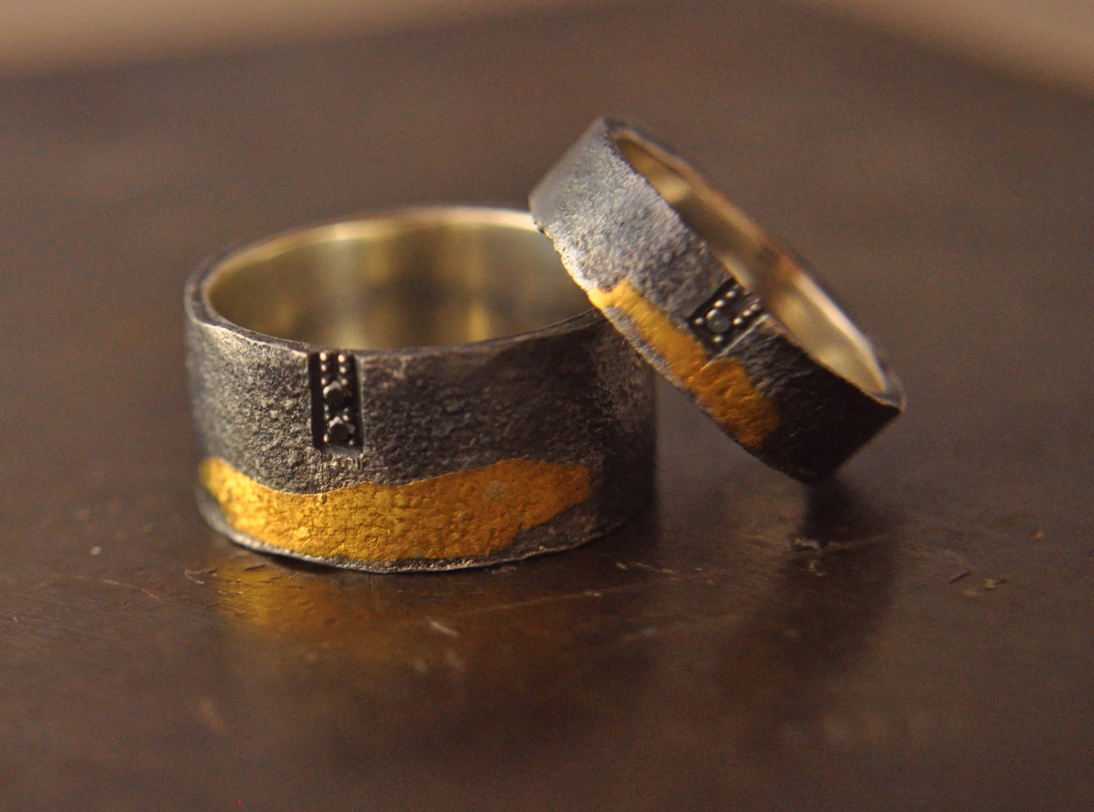 Matching rings for couples Couple ring set His and her promise | Etsy