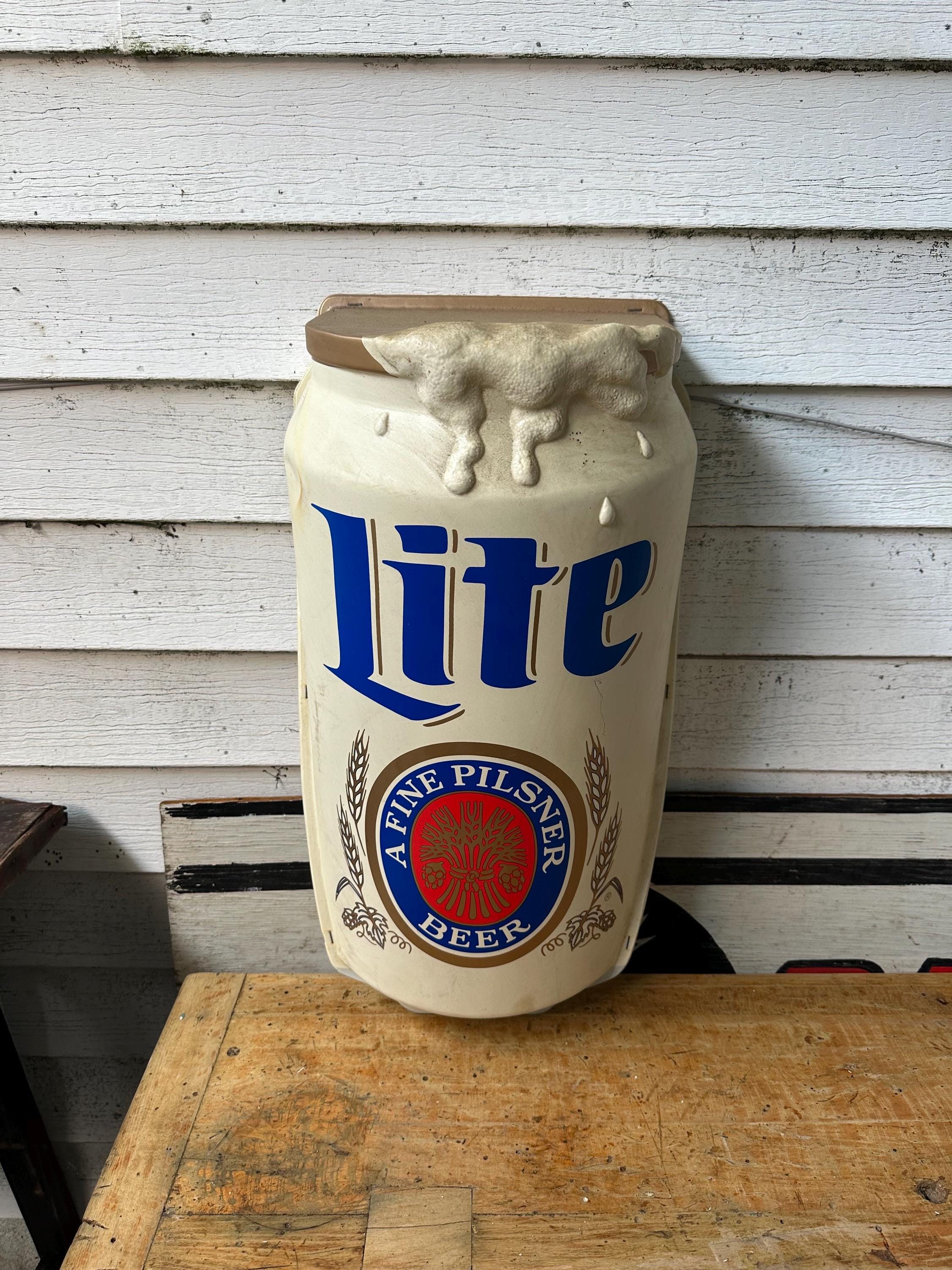 ヴィンテージ  Lite Beer 飾り壁掛け Vintage Miller Lite beer sign wall tacker barrel head topper